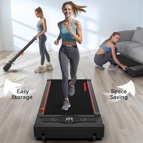 Walking Pad Treadmill, WENOKER Under Desk Tread Mill, Portable Tread Mill for Home Office, Compact Quiet Desk Tread Mill, Jogging Running Machine with Remote Control & LED Display, Installation Free 7