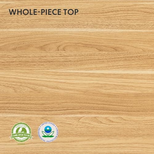 FLEXISPOT E6 Pro Oval Leg Dual Motor 3 Stages Standing Desk 55x28 Inch Whole-Piece Board Electric Height Adjustable Electric Sit Stand Up Desk 150KG Load Capacity (White Frame + Maple Desktop) 6