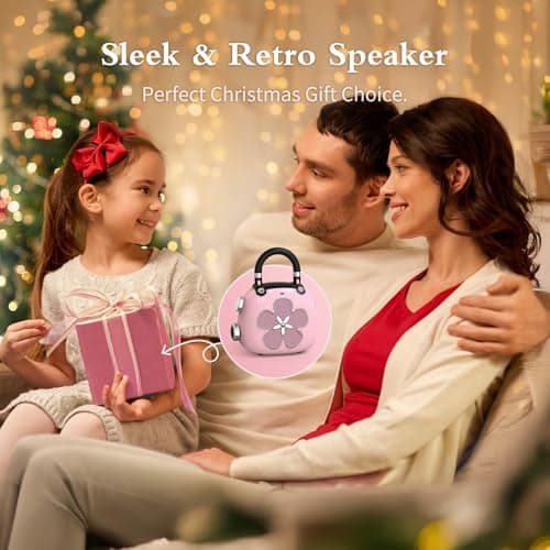 DOSS Candy 2-in-1 Mini Bluetooth Speaker & Cute Bag Charm with Loud Sound, Ideal Stocking Stuffer for Women, Girlfriend, Wife, BFF, Teen Girls, White Elephant Gift-Pink 9