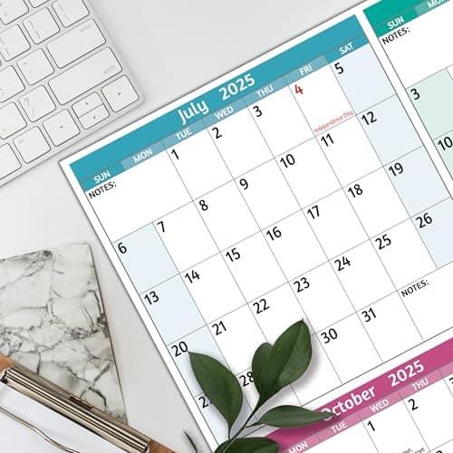 Yearly Wall Calendar 2025-2026 - Large Yearly Calendar 2025-2026, Jul 2025 - Jun 2026, 25.2'' x 38.2'' (Open), Wall Calendar 12 Months, with To-do Lists, Notes, Stickers, All At One Page 6