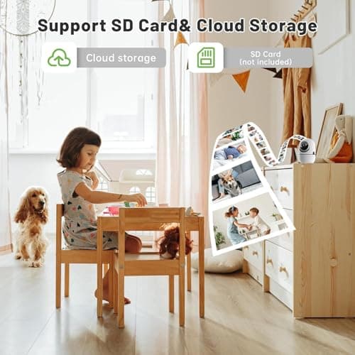 Security Cameras Wireless Indoor, 5G&2.4G WiFi Indoor Security Camera for Home Security, Pan/Tilt Baby Monitor/Dog/Pet Camera with Phone App, Motion Sensor & Night Vision, TF/Cloud Storage (2Pack) 9