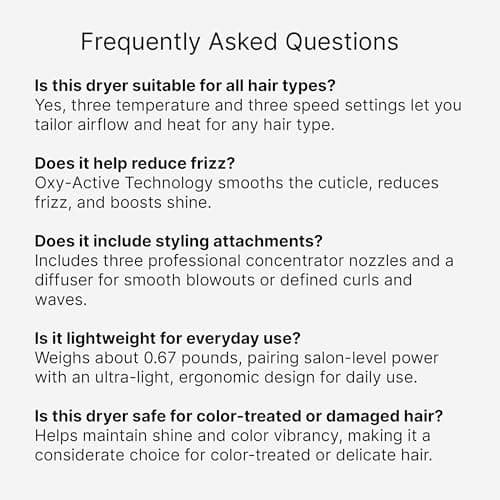 GA.MA iQ1 Perfetto Hair Dryer with 110,000 RPM Intelligent Brushless Motor, Oxy Active Technology, Auto-Clean & Washable Filter, Includes Diffuser & 3 Nozzles, Black 9