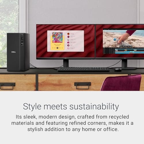 Dell Tower Desktop ECT1250 - Intel Core Ultra 7-265 Processor, UHD Graphics, 32GB Memory, 1TB M.2 SSD, 3.0 SD Card Reader, Wired Keyboard and Mouse, Windows 11 Home, Basic Onsite Service 6