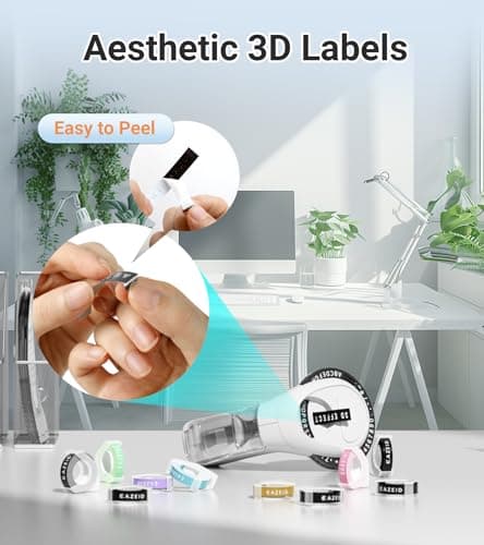 Embossing Label Maker Machine with Tapes, Vintage Embossed Label Maker Manual, Retro 3D Black Emboss Labeler with 10 Rolls 9mm Color Embossing Label Tapes for Home Scrapbooking Supplies, DIY Craft 6