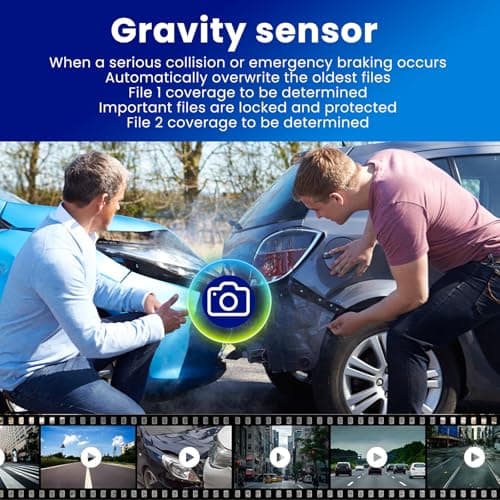 Upgraded Front & Rear Dashcam,2025 New Car Dash Cam 1080p Dash Camera, 24-Hour Night Vision and HDR, Loop Recording and Motion Detection (Dual Recording Front and Behind of Car) with 32G Memory Card 7