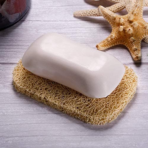 GUUKAR Bar Soap Dish Holder for Shower Bathroom Stainless Steel Rust Proof Self Draining with Beige Soap Saver Pad 5