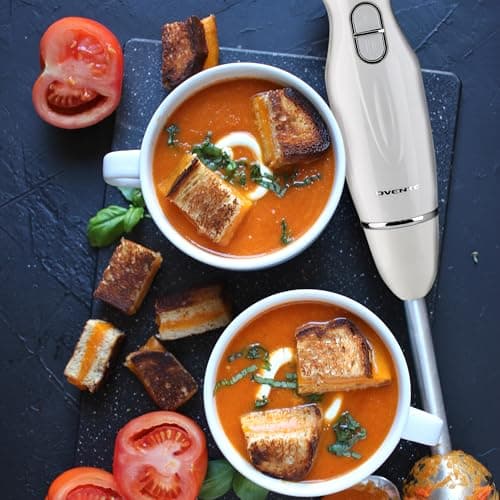 OVENTE Immersion Hand Blender, 300W Corded Electric Handheld Stick Mixer with 2 Mixing Speeds and Stainless Steel Blades for Smoothies, Purees & Baby Food, White HS560W 9