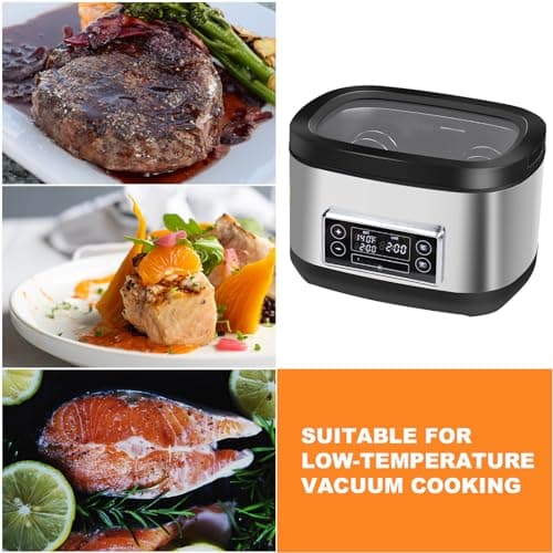 SPOONLEMON Sous Vide Precise Cooker, 8 Quart Stainless Steel Sous Vide Machine with Temperature Control, 6 Preset Shortcuts, LED Touchscreen– All-in-One Sous Vide Cooking Pot for Steak/Poultry/Seafood 8