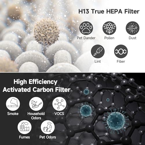 PuriCare 360 Filter Compatible with LG PuriCare 360 Purifiers, Model AS601HBB0, H13 HEPA ＆ Activated carbon Filter, 1 Pack 5