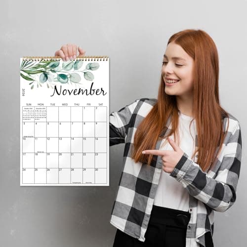 2024 Calendar - Wall Calendar From January 2024 to December 2024, 2024 Aesthetic Modern Greenery Vertical Hanging Large Calendar with Thick Paper, Perfect for Monthly Organizing & Planning, 10"×14.5" 6