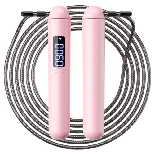 ACHDOFITS Smart Jump Rope | Accurate Calorie Tracking & 4 Training Modes | Adjustable Steel Wire Rope | Built-in High-Speed Bearings | Type-C Charging | Ideal for Fat Burning, Speed Training & Home Workouts