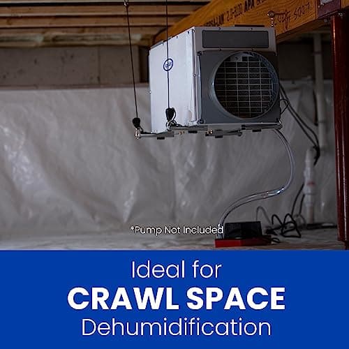 AprilAire E070 Pro 70-Pint Crawl Space Dehumidifier + Model 76 Wall Mount Control, Whole-House Dehumidifier for Basement, Crawlspace, or Whole Home up to 2,200 sq. ft. 13