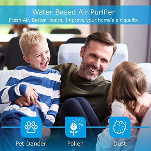 Sirena Twister Air Purifier (Black) - Water Filter Air Washer For Home and Office - Essential Oil Aroma Diffuser With LED Night light - Small Air Cleaner For Smoke and Pets 7