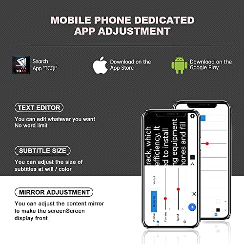 LENSGO TC7S Portable Teleprompter for Phone, One-Second Fold Mini Teleprompter with Remote Control,App Compatible with iPhone & Android for Online Teaching Vlog Live Streaming Interview 5