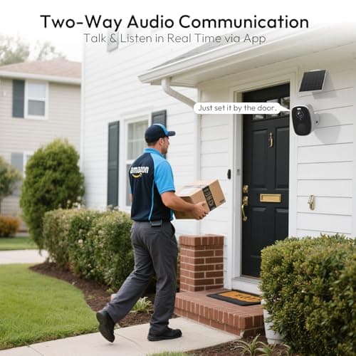4PC Wireless Solar Outdoor Security Camera, 2.4/5G WiFi Outdoor Camera Wireless with Solar Panels,2K Color Night Vision, IP65 Waterproof, AI Motion Detection, 2 Way Talk, IP65, SD/Cloud,Works w/Alexa 7
