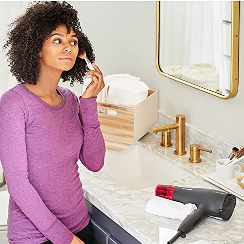 Panasonic nanoe Hair Dryer, 1875 Watt Professional Blow Dryer for Smooth, Shiny Hair with 3 Attachments Quick Dry Nozzle, Diffuser and Concentrator Nozzle – EH-NA65-K (Black/Pink), Black 10