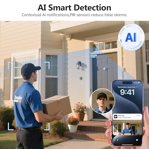 Window Camera, 2K 2.4G WIFI Indoor Cameras for Home Security with Starlight Night Vision, AI Smart Detection, 911 Emergency Dispatch, US Based Cloud,2 Way Talk, 24/7 Recording, Easy & Quick Install 7