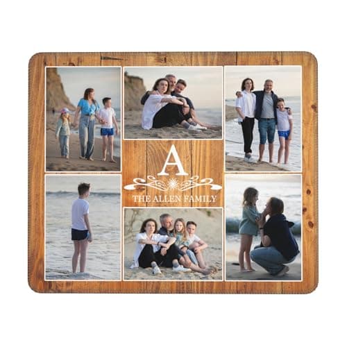 OHORTEB Custom Mouse Pad with Photo, Upload Your Precious Memories! Personalized Laptop Desk Mat Customized Non-Slip Waterproof Writing Pad for Office Gaming Gifts (6 Photos)