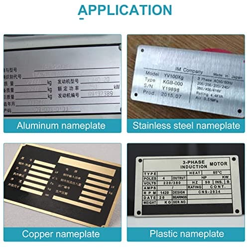 Consfly Metal Nameplate Stamping Machine Semi-Automatic Embosser Label Printing Marking Machine Dog Tag Printer (4mm Character Wheel) 7
