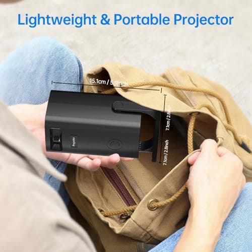 Mini Projector, Full HD 1080P Support Portable Outdoor Movie Projector, Smart Projector Compatible with Smartphone/TV Stick/Laptop/USB/HDMI, Indoor & Outdoor Use 6