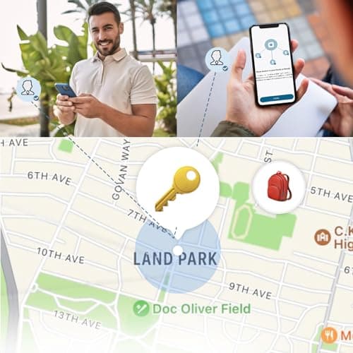 ANNNWZZD Tag 4 Pack Item Finders with Apple Find My APP (iOS Only) Help You Track Your Keys, Wallet, Luggage, Backpack, Super Lightweight [Apple MFi Certified] 5