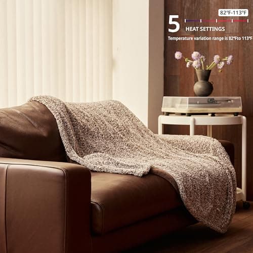 Templewet Heated Blanket Electric Throw 50" x 60" -Heated Throw Blanket with 5 Heating Levels & 3 Hours Auto Off,Machine Washable,ETL & FCC Certification(Racoon) 7
