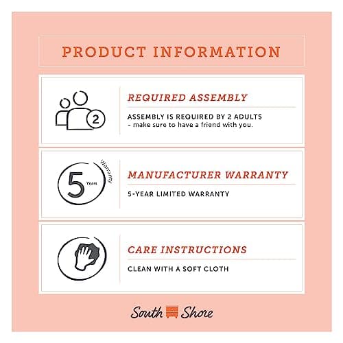 South Shore Crea Counter-Height Craft Table with Scratchproof Surface and Interchangeable Modules - 4 baskets included, Pure White 17