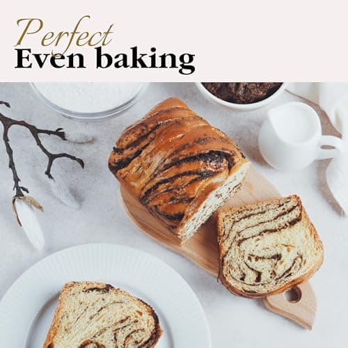 FIDZ PAN Pullman Loaf Pan with Lid, 1 lb Dough Capacity Non-Stick Bread Pan for Baking Bread, Carbon Steel Corrugated Bread Toast Box Mold with Cover for Baking Bread, Gold 6