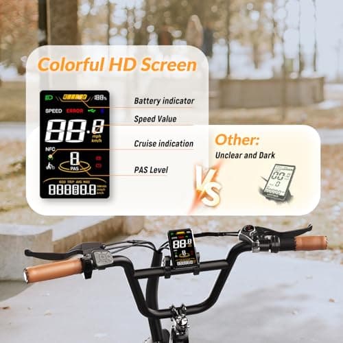 1500W Peak Electric Bike for Adults, 48V 20Ah Removable Battery Max Range 80Miles & 30MPH Electric Bicycle, 20''×4.0" Fat Tire Ebike,Fast Cargo Ebikes,Commute Mountain Step Thru E-Bike… 5