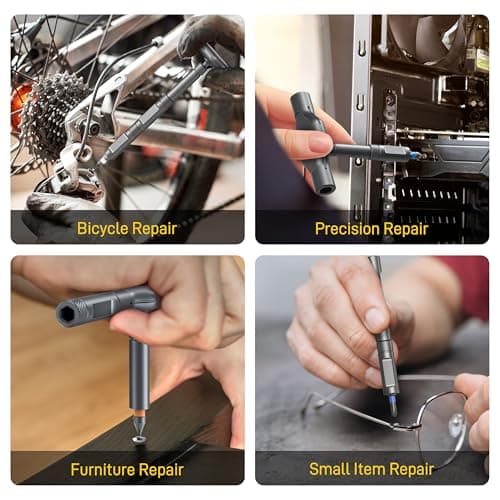 42 in 1 Magnetic Screwdriver, Screwdriver Set, Multi Bit Ratcheting Screwdriver Set with Storage Case Repair Tool Kit for Computer, Eyeglass, Bicycles, Watch, Ring Doorbell, Furniture and DIY 7