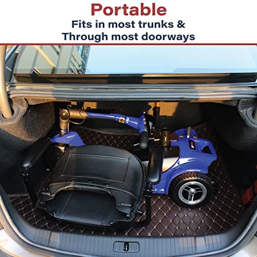 Zipr Roo 3 Wheel Mobility Scooter - Electric Powered Mobile Wheelchair Medical Aid - Folding Collapsible Compact for Travel, Seniors, Adults - Long Range Battery with Charger Basket Included 8