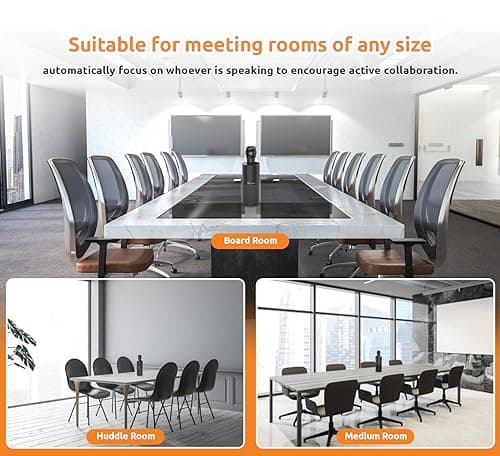 TOUCAN 360-Degree Video Conference Camera, 1080p HD Webcam with 4 Noise Reduction Mics, Speaker, AI Tracking, Works with Zoom, Google Voice, Microsoft Teams and More, for PC/Mac/Tablet 6