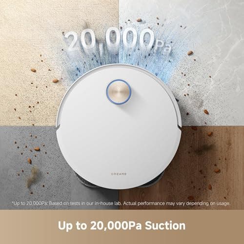 DREAME X50 Ultra White Robot Vacuum and Mop with Auto-Empty and Mop Self-Cleaning, 20,000Pa Suction, Obstacle Avoidance and 360° Navigation, Corner to Edge Deep Cleaning, Detangling Brush 7