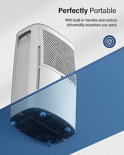 Hansabenne 35-Pints Dehumidifier for Basements - 3000 Sq. Ft. Dehumidifier with Auto or Manual Drainage - Compact Dehumidifier with Intelligent Humidity Control | Auto Defrost | Dry Clothes for Home 8