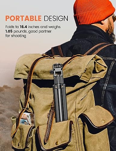 Pnitri 71'' Phone Tripod Stand, Extendable Reinforced Aluminum Phone Stand with Wireless Remote, Stable Cellphone Tripod Compatible with iPhone 15/14/13 Galaxy S23/S22 Huawei. 5