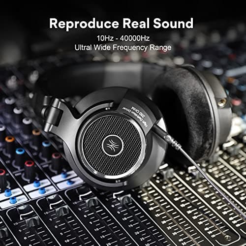 OneOdio Monitor 80 Open Back Headphones- Studio Headphones for Mixing Mastering Editing, Wired Over Ear Headphones for Professional Studio Applications, 250 Ohm, Velour Earmuffs, Sound Isolation 7