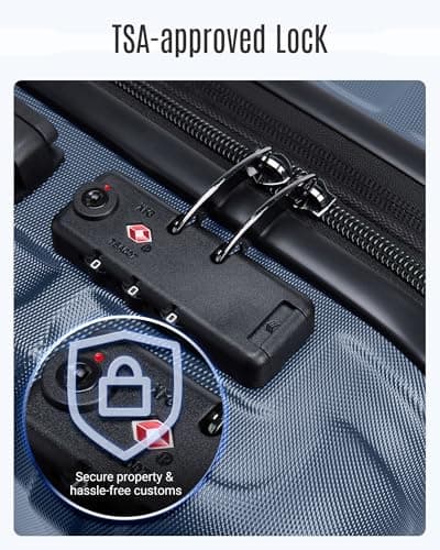 LIGHT FLIGHT Carry On Luggage 22x14x9 Airline Approved, Carry On Suitcases with Wheels, Expandable Hardside Lightweight Rolling Travel Luggage with TSA Lock 20 Inch Carryon, Royal Blue 7