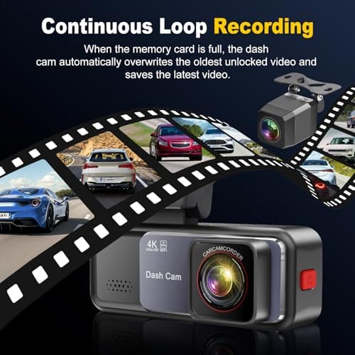 Dash Cam, 4K+2K Full HD Dash Cam Front and Rear, Dash Camera for Cars with Built-in 5GWiFi, 3.2” IPS Screen Dashcam, with 64GB Card, Night Vision, Loop Recording, G-Sensor, Parking Mode 6
