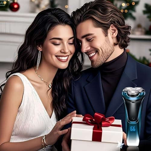 Snapbuy Electric Razor for Men, Electric Razor Pro of Father, 4D Floating Head Rotary Shaver,2025 New Electri c Shaver with LCD Display & Quiet Motor, IPX7 Waterproof (Blue) 7