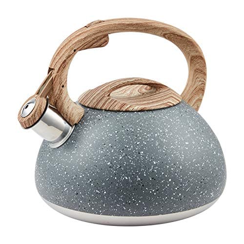 s-p Whistling Tea Kettle Stainless Steel Teapot,Teakettle for Stovetop Induction Stove Top,Fast Boiling Heat Water Tea Pot 2.2 Quart(Gray)