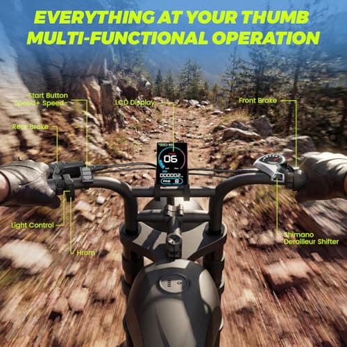 Nexaglide Electric Bike for Adults, 1500W E-Bike for Adults,20" Fat Tire Adult Electric Bicycle with 48V 18.9AH Battery, 3 Modes Electric Dirt Bike,7 Speed E-Bikes, Black 7