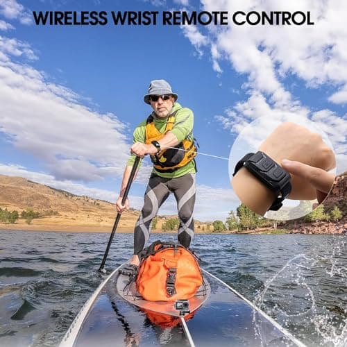 JOH 4K 60FPS 20MP WiFi Action Camera with Front LCD & Touch Rear Screens, 131 Feet Waterproof, Stabilization, EIS 2.0, Remote Control Outdoor Sports Camera, Vlog Underwater Camera with 2X Batteries 6