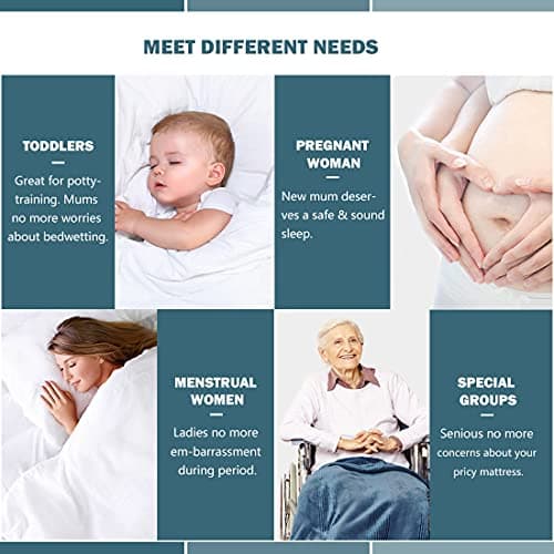 2 Pack Twin Waterproof Mattress Protector Deep Pocket Mattress Cover, Soft Breathable Mattress Pad, Fitted Noiseless Waterproof Bed Cover Stretch to 19" 6