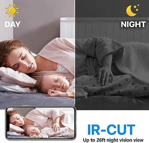 Indoor Wireless WiFi Camera Home Security Room Body Cameras Nanny Cam Smart Home Outdoor Cams Pet Dog Baby Camera 1080P House Portable Camera Mini Room Night Vision Camera No Need WiFi Door Camera 6