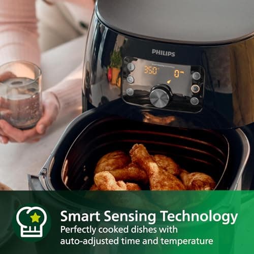 Philips Premium Air Fryer XXL - Air Fry, Bake, Grill, Roast & Reheat, 7.7 Qts Capacity, Rapid Air & Fat Removal Technology, Keep Warm Mode, QuickClean, 5 Smart Chef Programs, Black Copper (HD9867/16) 5