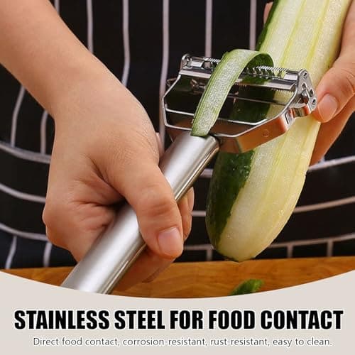 ReNext Multifunction Stainless Steel Julienne Peeler Vegetable Peeler Double Planing Grater Kitchen Accessories Cooking Tools 6