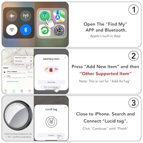 2026 New [Apple MFi Certified] Air Tracker Tags-4 Pack (iOS Only), Tukio Bluetooth Tracker for Apple Find My, Replaceable Battery, Key Finder and Item Locator Smart Tag for Keys, Bag, Luggage and More 9