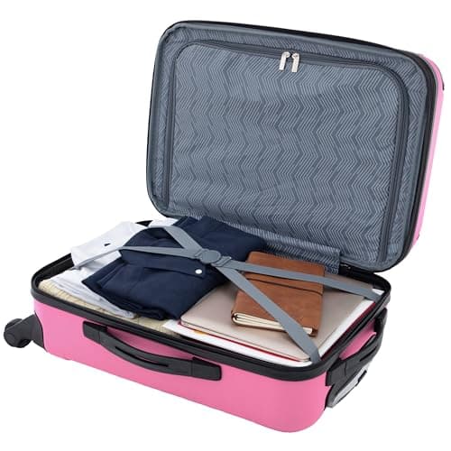 Travelers Club Chicago Hardside Expandable Spinner Luggages, Hot Pink, 20" Carry-On, HS-20720-EX-690N 6