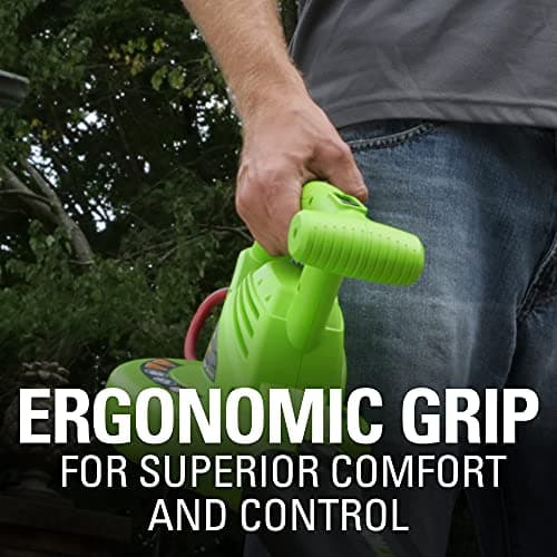 Greenworks 7 Amp 160 MPH/150 CFM Single Speed Electric Blower, 24012, green 9