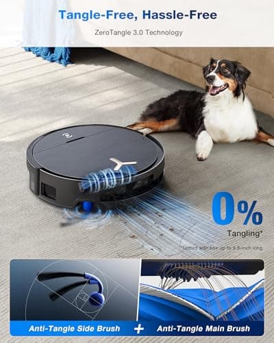 ECOVACS DEEBOT X9 PRO Omni Robot Vacuum and Mop, 16,600Pa Suction, OZMO Roller Self-Washing Mop, ZeroTangle 3.0, Triple Lift System, AI Navigation, Hands-Free Station 6